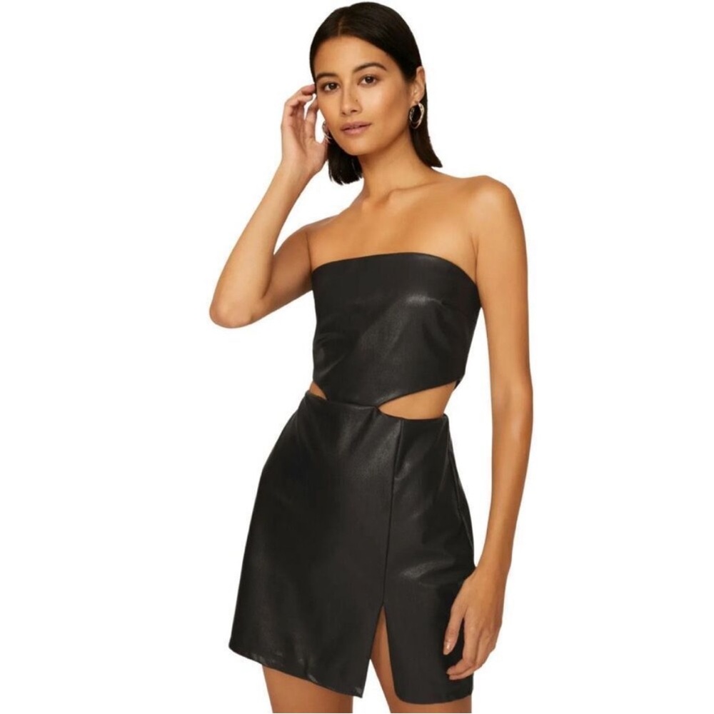 Amanda Uprichard Black Strapless Mini Dress